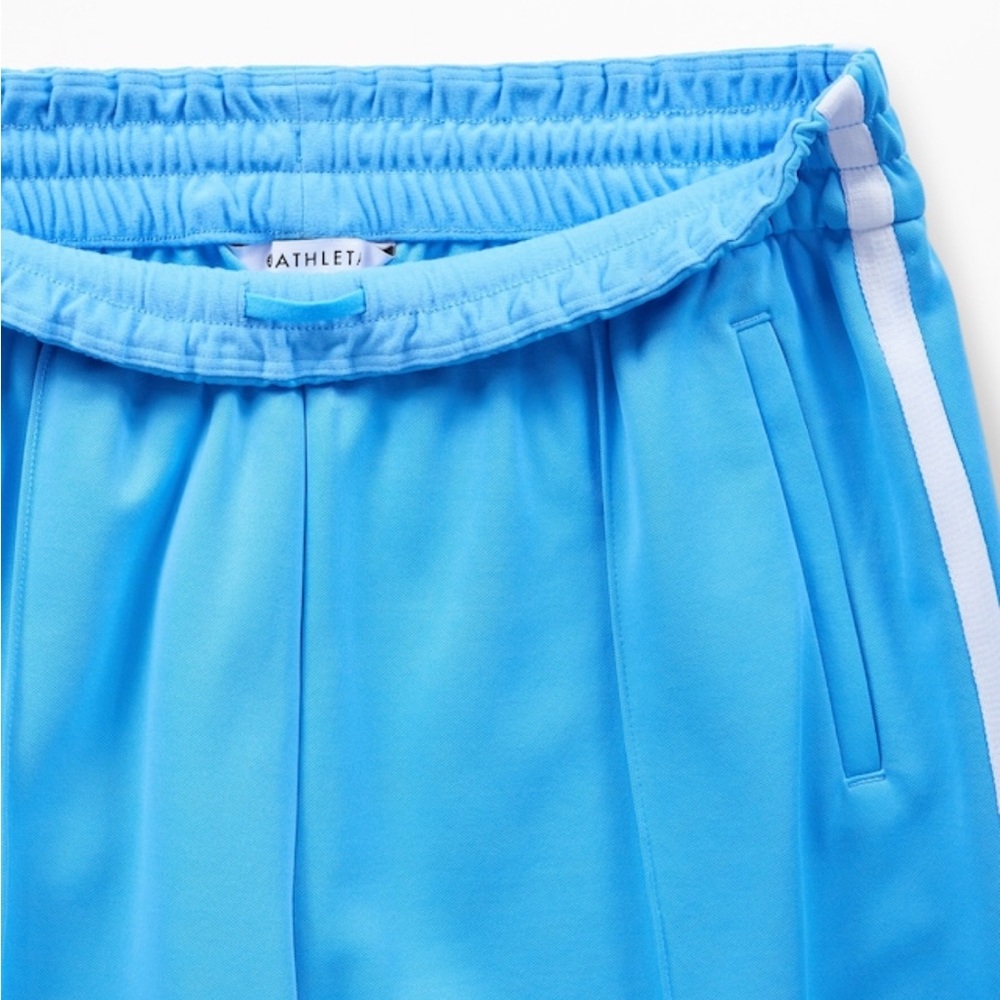NWT Athleta Tempo Wide Leg Cornflower/White Track Pant Sz M (#767520) - Picture 5 of 8
